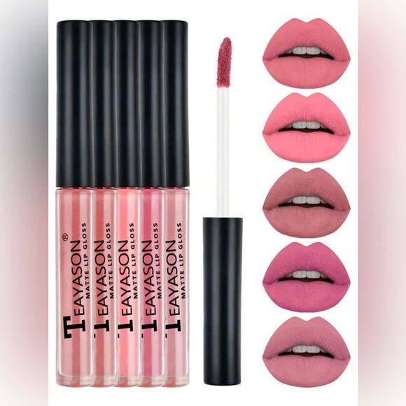 5 Pcs Long-Lasting Wear Matte Lip Gloss Cup Liquid Lipstick - Picture 4 of 4